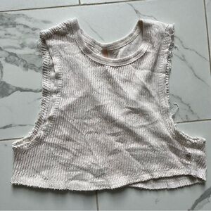 Free People Movement Textured Tank Top Crop Top Muscle Tee Large